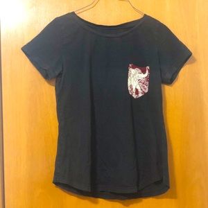 Elephant Pattern Pocket Tshirt
